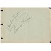 Image 1 : Danny Kaye Signed Autograph Book Page