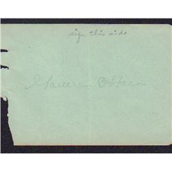 Maureen O'Hara Signed Autograph Book Page