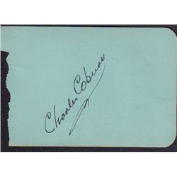 Charles Coburn Signed Autograph Book Page