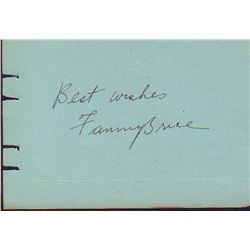 Fanny Brice Signed Autograph Book Page