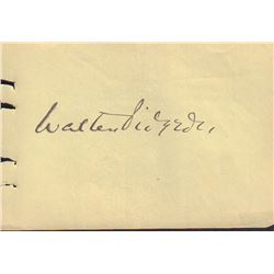 Walter Pigeon Signed Autograph Book Page