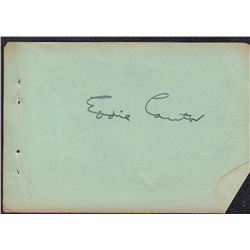 Eddie Cantor Signed Autograph Book Page