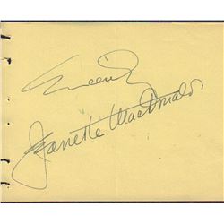 Jeanette MacDonald Signed Autograph Book Page