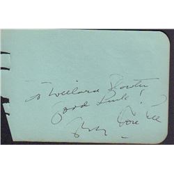 Gypsy Rose Lee Signed Autograph Book Page