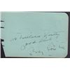 Image 1 : Gypsy Rose Lee Signed Autograph Book Page