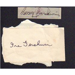George and Ira Gershwin Cut Signatures