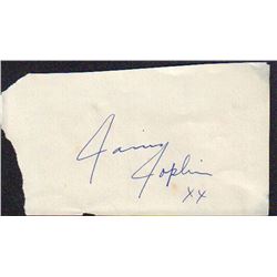 Janis Joplin Signed Autograph Page