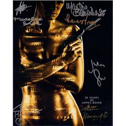 50 Years of James Bond 8x10 Photo Signed by Seven Bond Girls