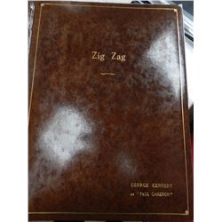 George Kennedy Personally Owned Used Bound Zig Zag Original Script Photos
