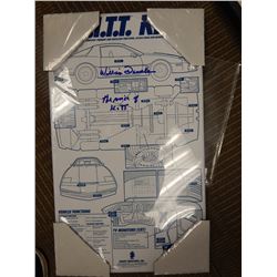 William Daniels Signed Knight Rider KITT Blueprint