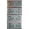 Image 2 : 1937 $1 Dollar BC-21d, Bank of Canada banknotes - Lot of 4