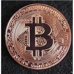 Bitcoin Commemorative Round Collectors Coin - 1oz pure copper