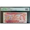 Image 1 : 1974 :  $2 : BC-47a : PMG Graded Gem UNC-66 : Low Serial Number : RD0000028