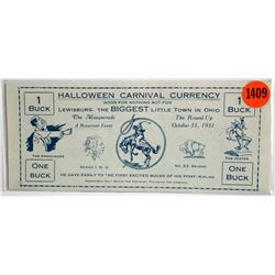 Halloween Carnival Currency Scrip
