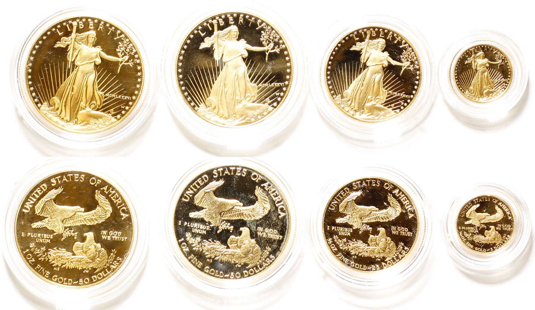 Set Of American Eagle Gold Coins In 1 1 2 1 10 Tr Oz Sizes set-of-american-eagle-gold-coins-in-1-1-2-1-10-tr-oz-sizes