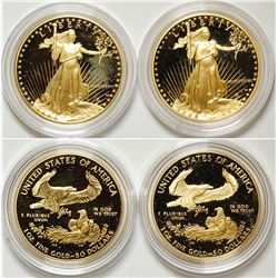 1986, 1987 Proof One Oz American Eagle $50 coins