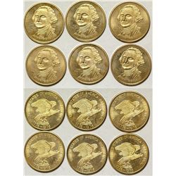 Six U.S. Gold Bicentennial George Washington Gold Pieces