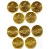 Image 1 : Five One-Ounce 1980 Canadian Gold Maple Leaf Coins, Uncirculated 999