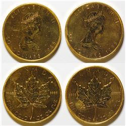 Two 1985 Canadian $50 Gold Maple Leaf Coins