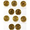 Image 1 : Five Half-Ounce Canadian Gold Maple Leaf Coins, Uncirculated 9999