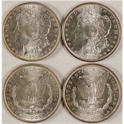Two BU Morgan Dollars