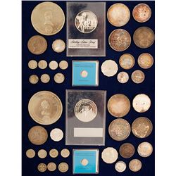 Silver Coins from Earth and Around the Moon