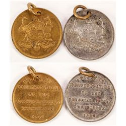 2 Colonial & Indian Exposition Medals
