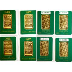 Four Johnson-Matthey One-Ounce Gold Bars