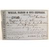 Image 1 : Wells Fargo Receipt (bag of gold dust) from Hardy & Kennedy to Fritz & Ralston