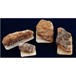 Four High Grade Aurora Gold Specimens