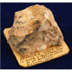 Bonanza Ore from West of Antelope Mine