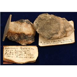 Cortez Mine Gold-Silver Specimens