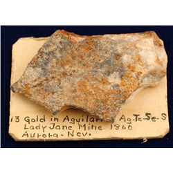Lady Jane Mine Gold-silver Specimen