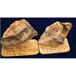 Utah Mine Gold-Silver Specimens