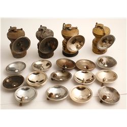 4 Autolite Carbide Lamps and Parts