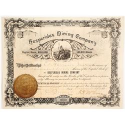 Hesperides Mining Company Stock Certificate