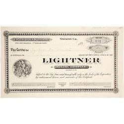 Lightner Mining Company Stock Certificate