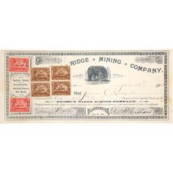 Grizzly Ridge Mining Company Stock Certificate