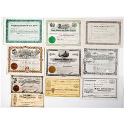 California Mining Stock Certificates (10)