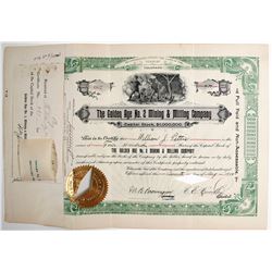 Golden Age No. 2 Mining and Milling Co. Stock Certificate