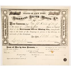 Herrmann Silver Mining Co. Stock Certificate, Georgetown