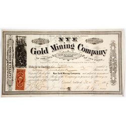Nye Gold Mining Company Stock Certificate