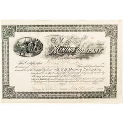 G.V. B Mining Company Stock Certificate