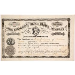 Ellsworth Silver Mining Co. Stock Certificate