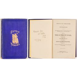 Sutro Tunnel 1872 Book