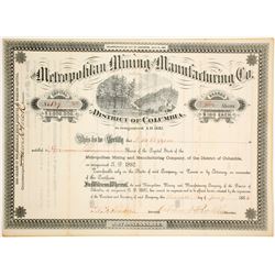 Metropolitan Mining & Manufacturing Co. Stock Certificate