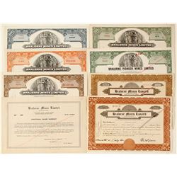 Bralorne Mines Limited Stock Certificates, BC