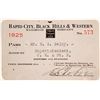 Image 1 : Rapid City, Black Hills & Western Railroad Pass