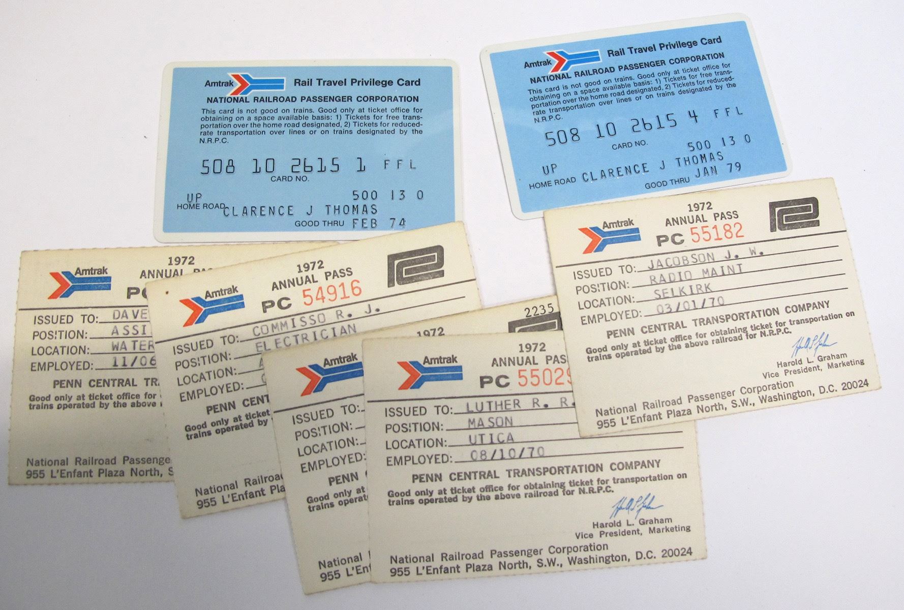 Pass Collection Record Example Amtrak Rail Pass Collection - Holabird Western Americana Collections