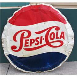Large Pepsi Cola Metal Sign